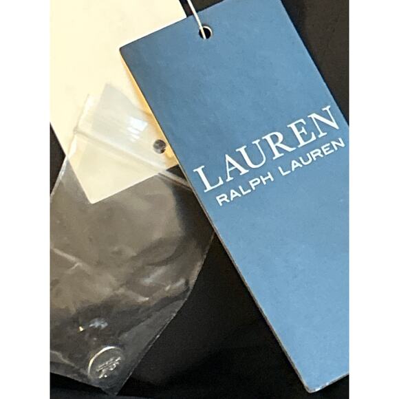 Lauren Ralph Lauren Jumpsuit Black Belted Medium Stretch Knit Long Sleeve NWT - Picture 13 of 13
